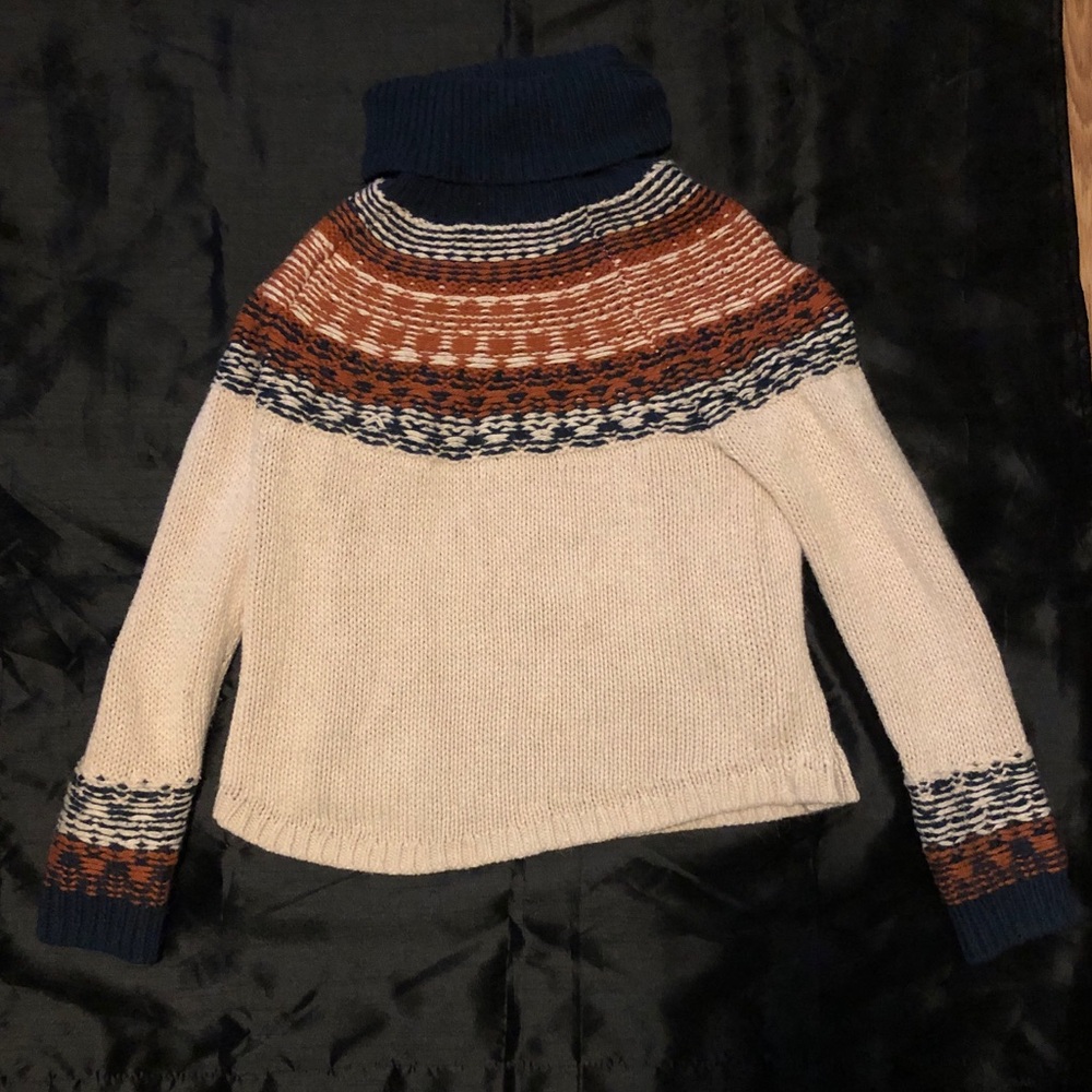 Madewell Sweater | Brookdale Fair Isle Turtleneck Sweater | Chunky wool knit